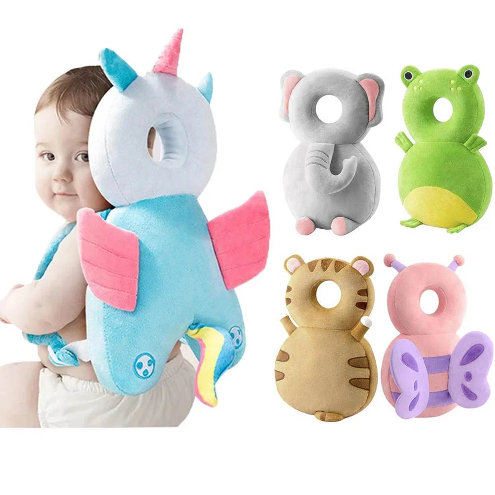 Newborn Headrest Security Pillows Backpack Toddler Baby Head Fall Protection Pad Cushion Cartoon Soft Security Pillows Backpack Mary's For You