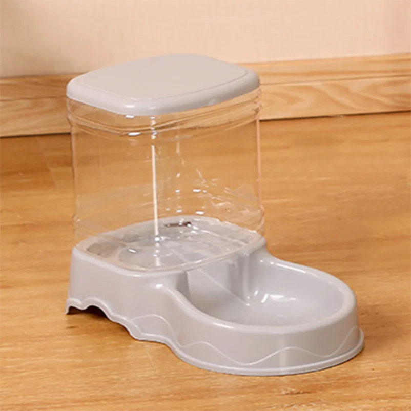 Pet automatic feeder cat drinking water bowl cat bowl dog bowl 3.8L large capacity combination grain storage barrel pet supplies Mary's For You
