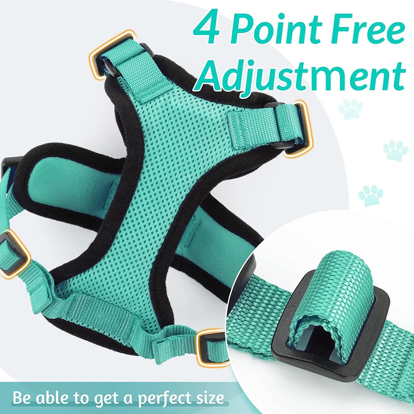 ✨ EasyControl Cat Harness – Soft Adjustable Escape-Proof Walking Vest with Leash Mary's For You