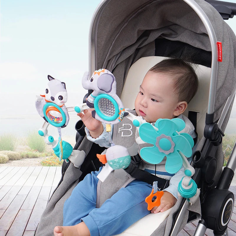 💎🔥✨ Musical Baby Arch Toy Foldable Sensory Fun for Stroller, Crib & Travel Mary's For You