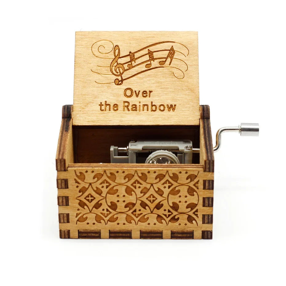 ✨ Theme Melody Music Box 🎶 Hand-Cranked Wooden Gift for Any Occasion Mary's For You