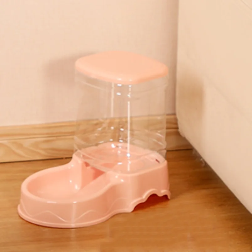 Pet automatic feeder cat drinking water bowl cat bowl dog bowl 3.8L large capacity combination grain storage barrel pet supplies Mary's For You
