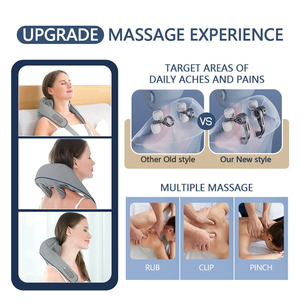 ✨ Foreverlily Massage Shawl 💆♀️ Wireless Neck & Shoulder Relief Kneader Mary's For You