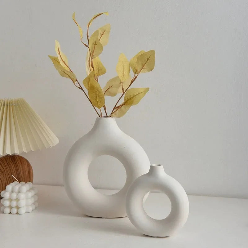 💫🌸 Donut Bloom Vase - Modern Circle Charm for Home Decor Mary's For You
