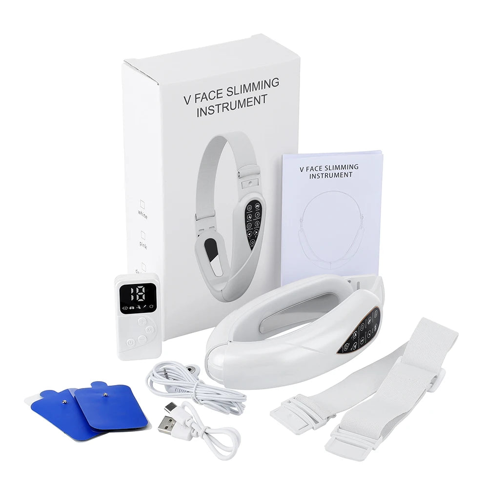 V-Line Face Slimming Lifting Device Massager Skin Rejuvenation Shaping Beauty Instrument Electric Reduce Double Chin Belt Mary's For You