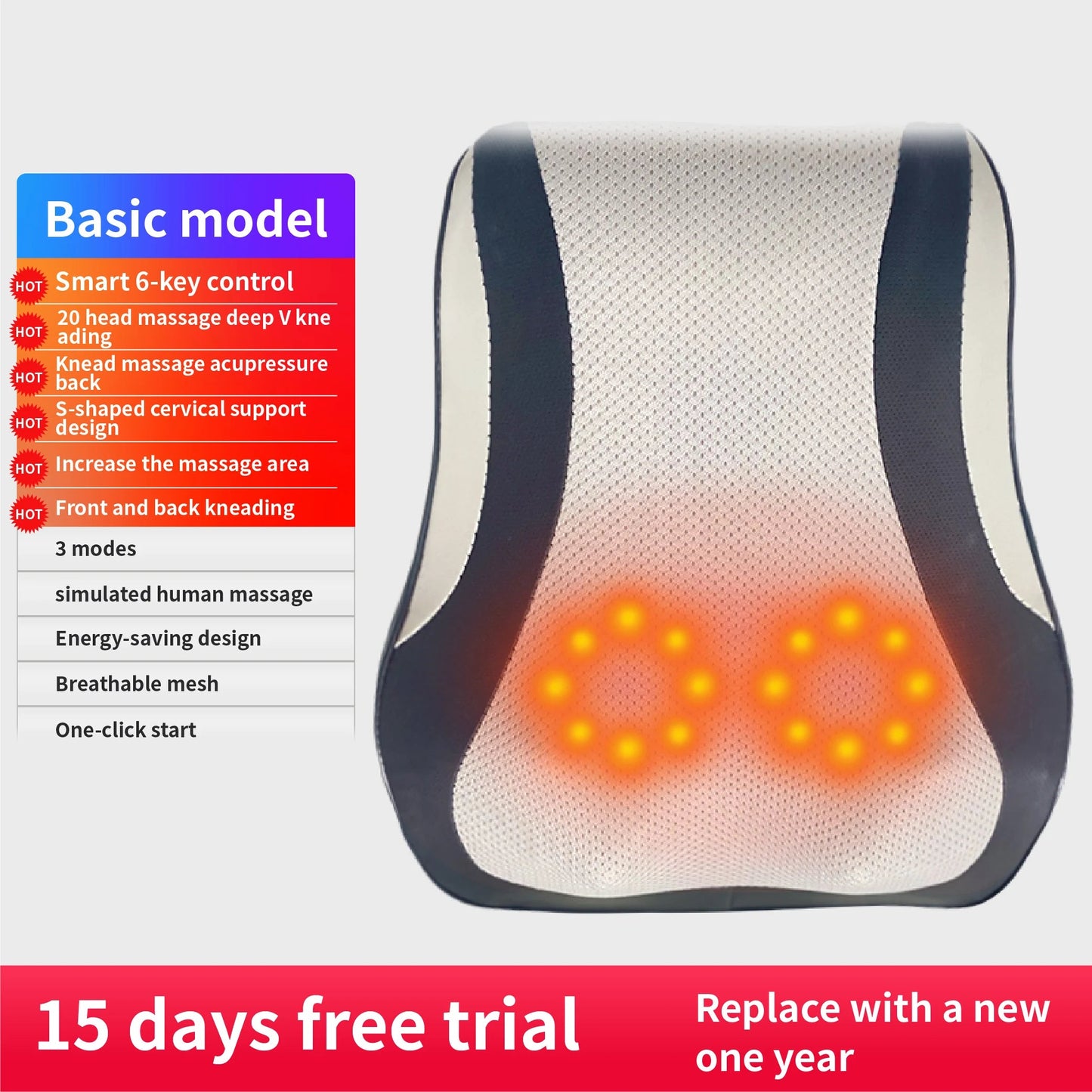 💎 Shiatsu Bliss Massager - Heated Neck & Back Relief for Car & Home 💫 Mary's For You