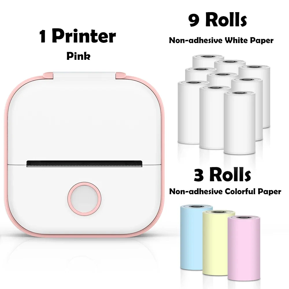 🖨️ PrintiePocket T02 – Wireless Mini Sticker Printer for Journals, DIY & Student Gifts Mary's For You
