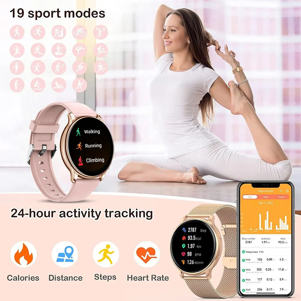 MEVADEN Bluetooth Call Smart Watch Women Custom Dial Watches Men Sport Fitness Tracker Heart Rate Smartwatch For Android IOS Y22 Mary's For You