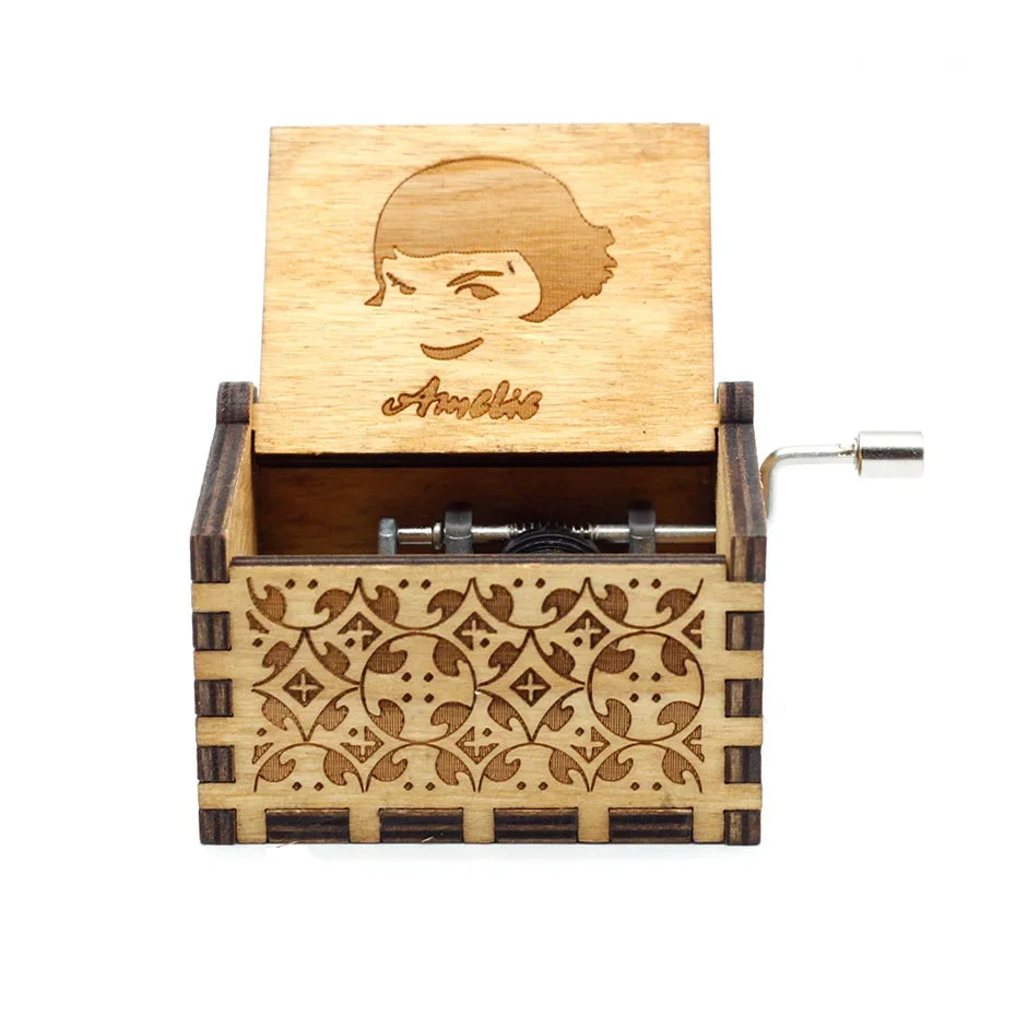 ✨ Theme Melody Music Box 🎶 Hand-Cranked Wooden Gift for Any Occasion Mary's For You