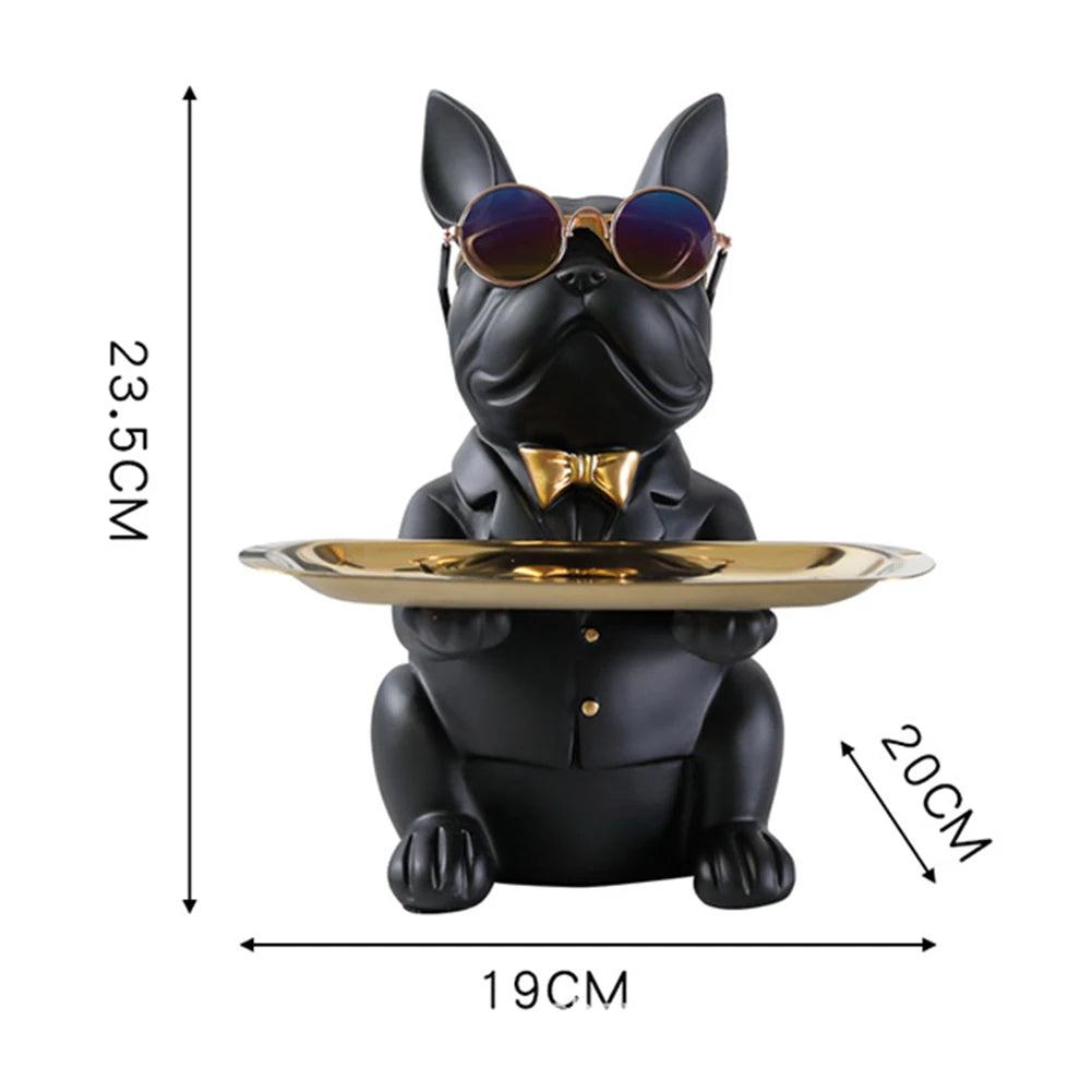 🐾 Bulldog Butler Statue Nordic Tray & Coin Bank Charm 💫 Mary's For You