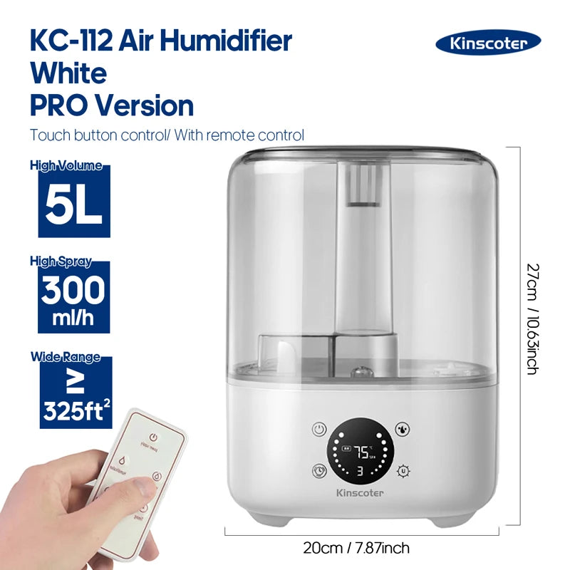 ✨ KINSCOTER 3L Humidifier 🌿 Large-Capacity Mist & Aroma Diffuser with Remote Mary's For You