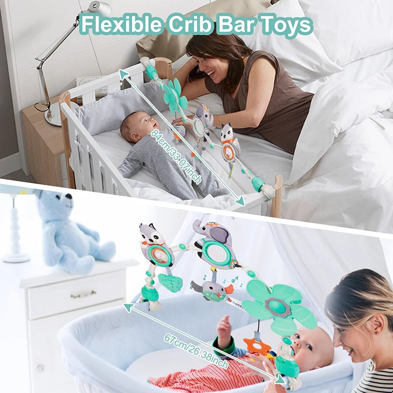 💎🔥✨ Musical Baby Arch Toy Foldable Sensory Fun for Stroller, Crib & Travel Mary's For You