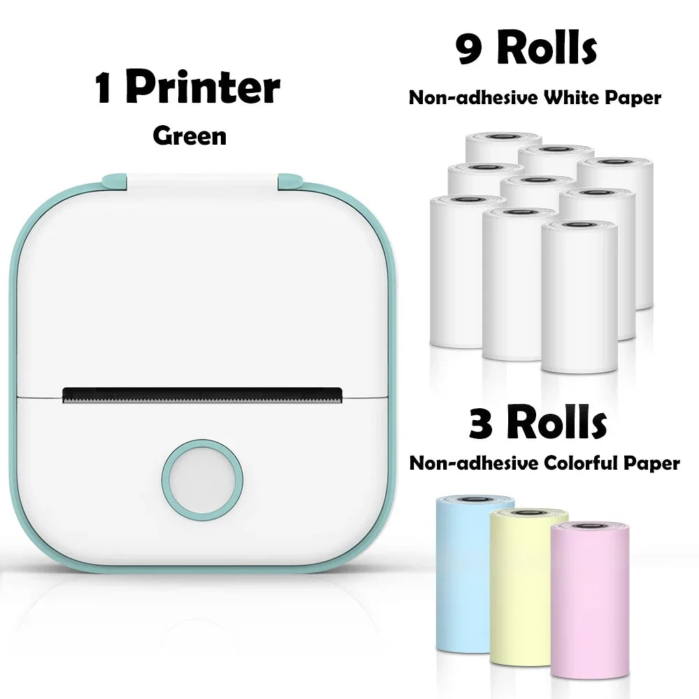 🖨️ PrintiePocket T02 – Wireless Mini Sticker Printer for Journals, DIY & Student Gifts Mary's For You