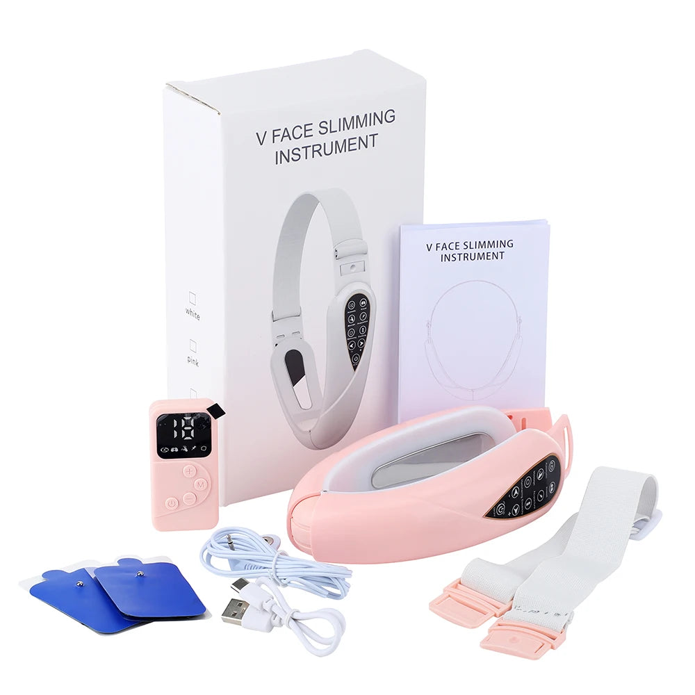 V-Line Face Slimming Lifting Device Massager Skin Rejuvenation Shaping Beauty Instrument Electric Reduce Double Chin Belt Mary's For You