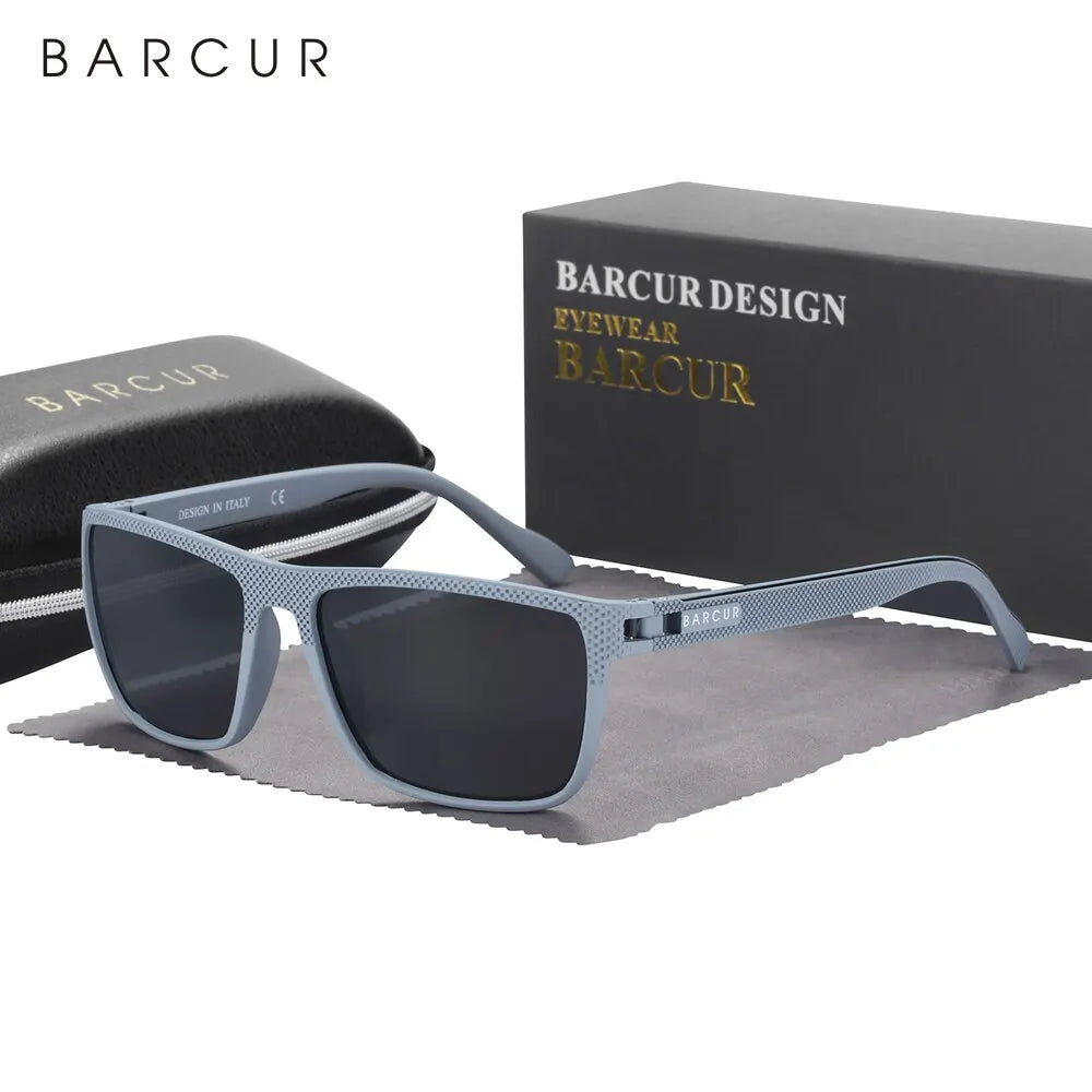 BARCUR Design TR90 Sunglasses Men Polarized Light Weight Sports Sun Glasses Women Eyewear Accessory Oculos UVAB Protection Mary's For You