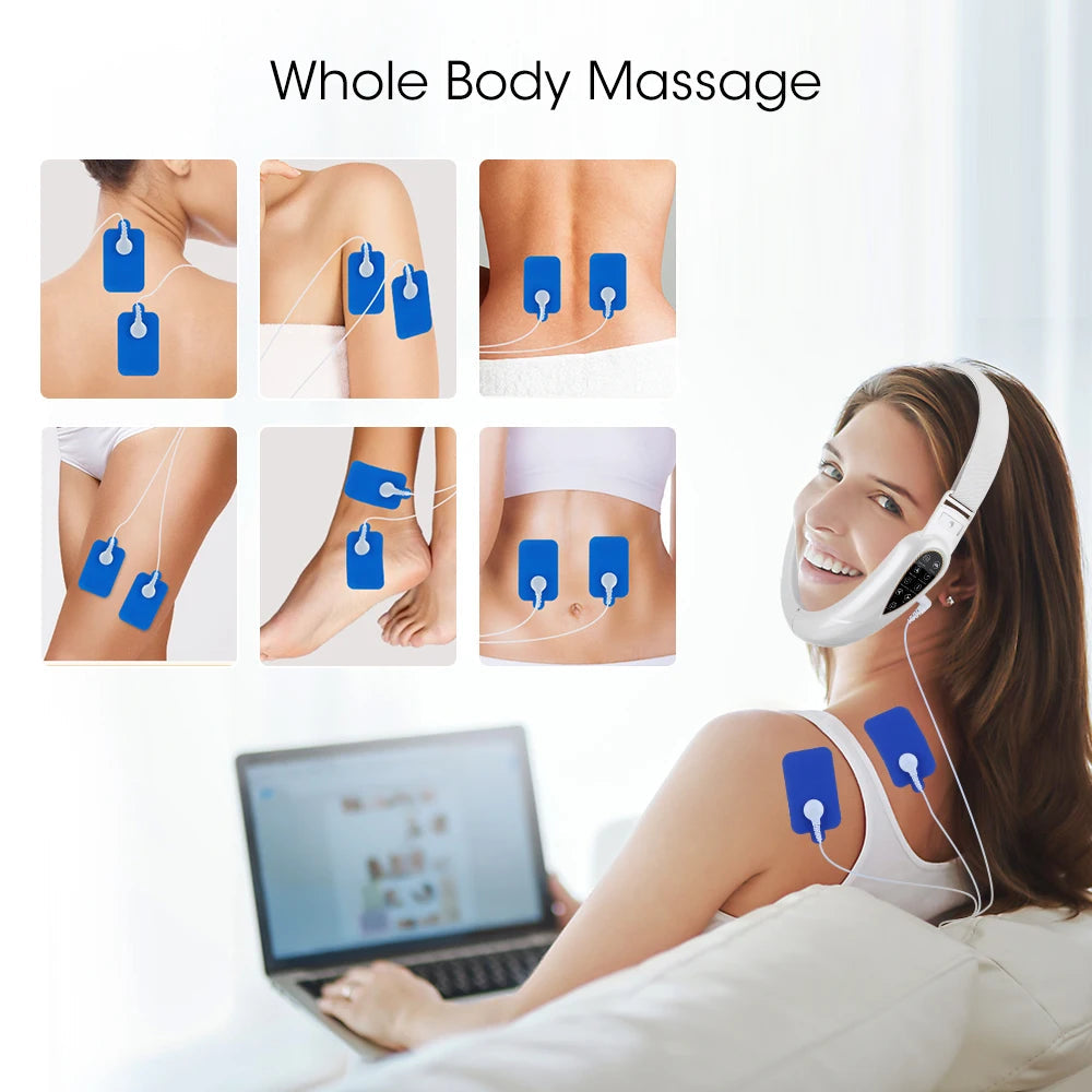 V-Line Face Slimming Lifting Device Massager Skin Rejuvenation Shaping Beauty Instrument Electric Reduce Double Chin Belt Mary's For You