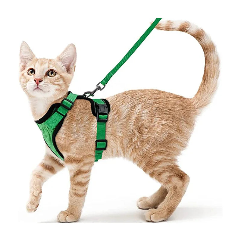 ✨ EasyControl Cat Harness – Soft Adjustable Escape-Proof Walking Vest with Leash Mary's For You
