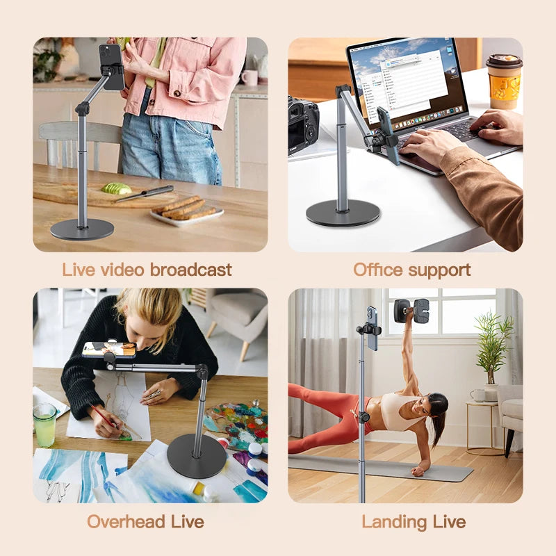 📱 360° Rotatable Mobile Phone Overhead Shooting Stand – Professional Hands-Free Recording Made Easy 📱 Mary's For You