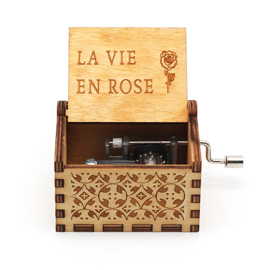 ✨ Theme Melody Music Box 🎶 Hand-Cranked Wooden Gift for Any Occasion Mary's For You