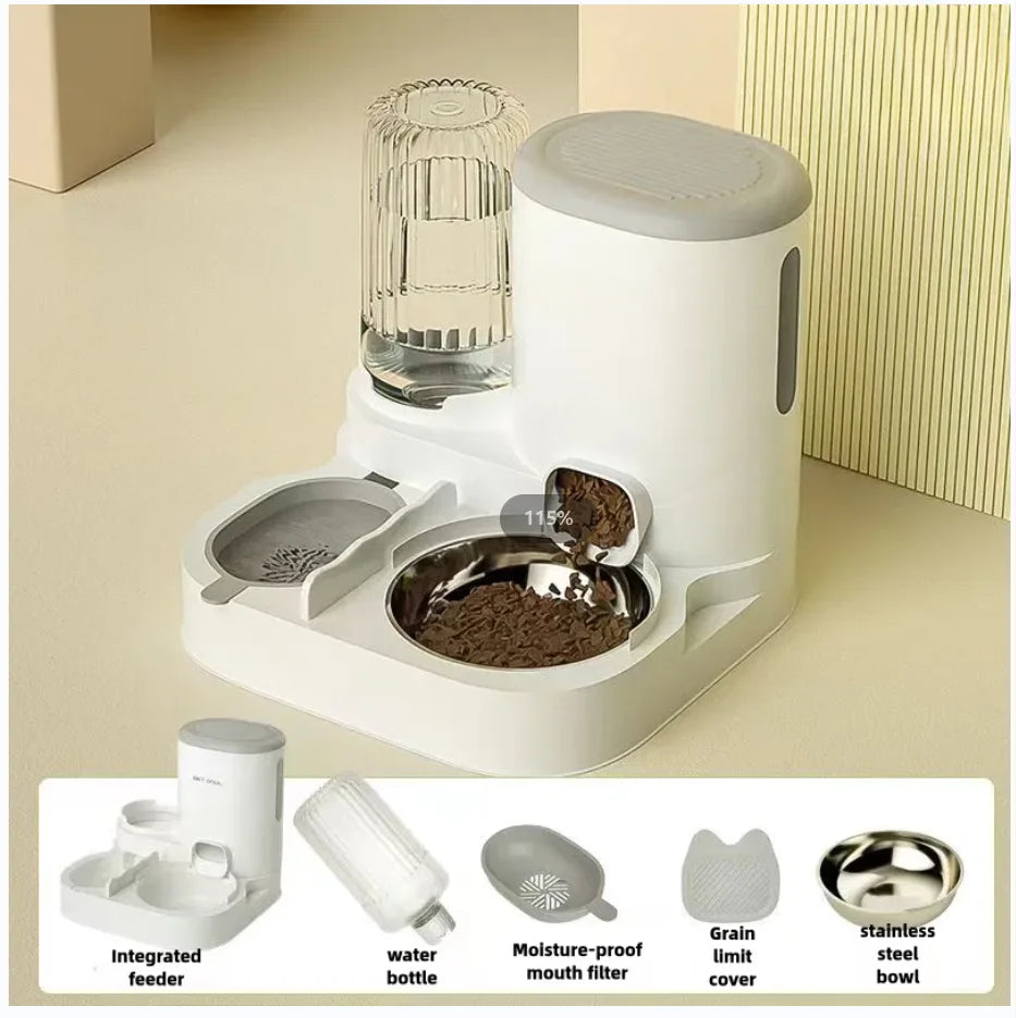 ✨ AutoFeast Pet Bowl – Automatic Food & Water Dispenser for Cats & Dogs Mary's For You