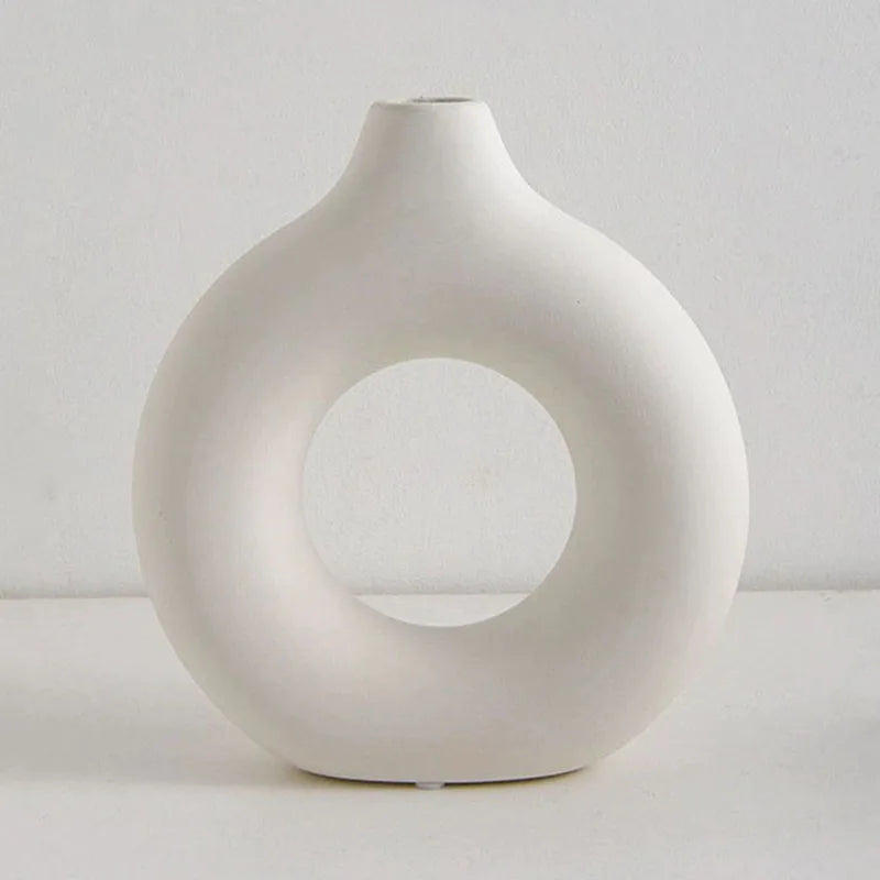 💫🌸 Donut Bloom Vase - Modern Circle Charm for Home Decor Mary's For You