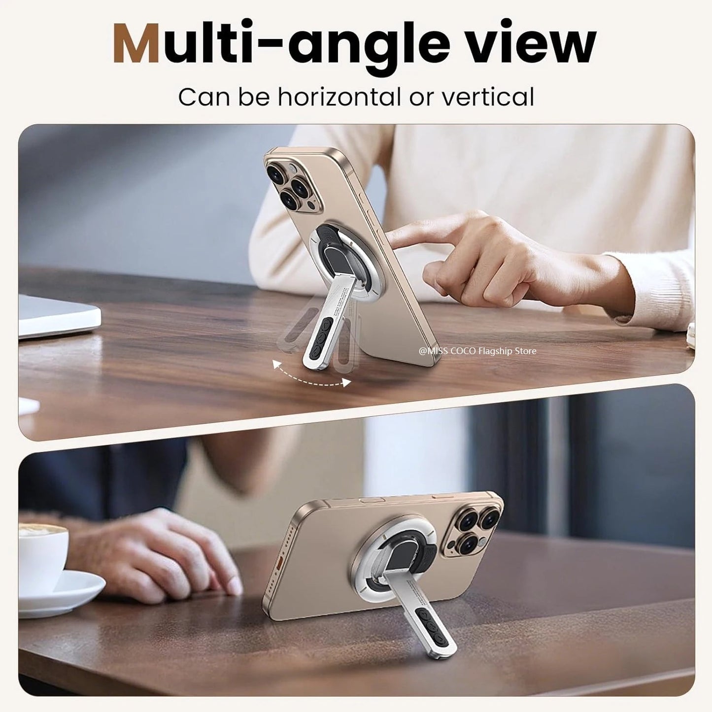 📱 MagSafe 3-in-1 Magnetic Phone Grip & Stand – Double-Sided Finger Ring Holder for iPhone 12–17 Series 📱 Mary's For You
