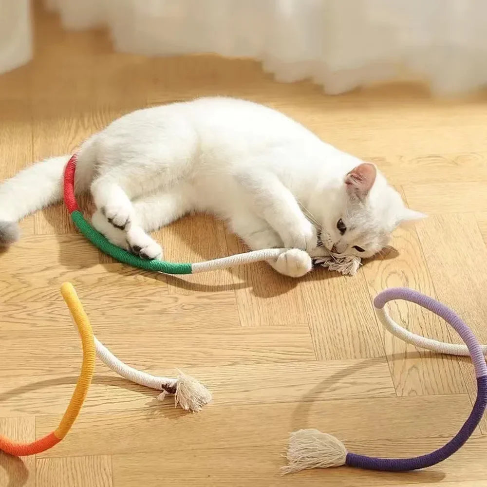 💎🔥✨ Silvervine Cat Teaser 🐾 Cotton Rope Toy for Healthy Play & Clean Teeth Mary's For You