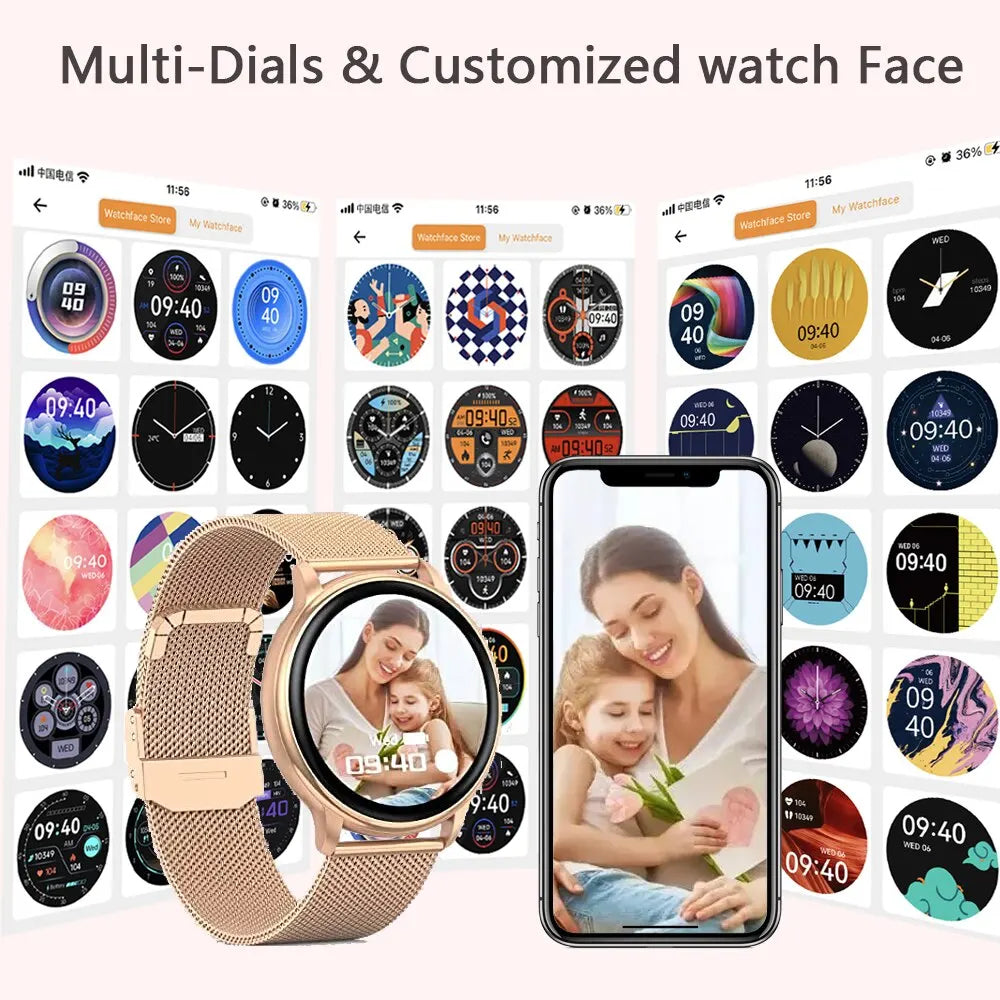 MEVADEN Bluetooth Call Smart Watch Women Custom Dial Watches Men Sport Fitness Tracker Heart Rate Smartwatch For Android IOS Y22 Mary's For You