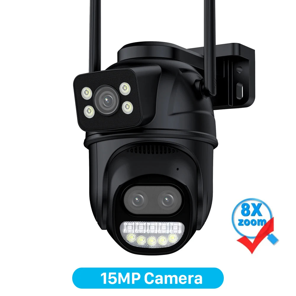 💎 6K Dual Lens PTZ Cam 12MP CCTV with 8X Zoom & Dual View 💫 Mary's For You
