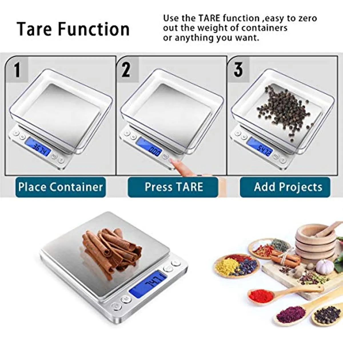 ✨ PrecisionPro Digital Kitchen Scale – 3000g/0.1g for Food & Jewelry Mary's For You