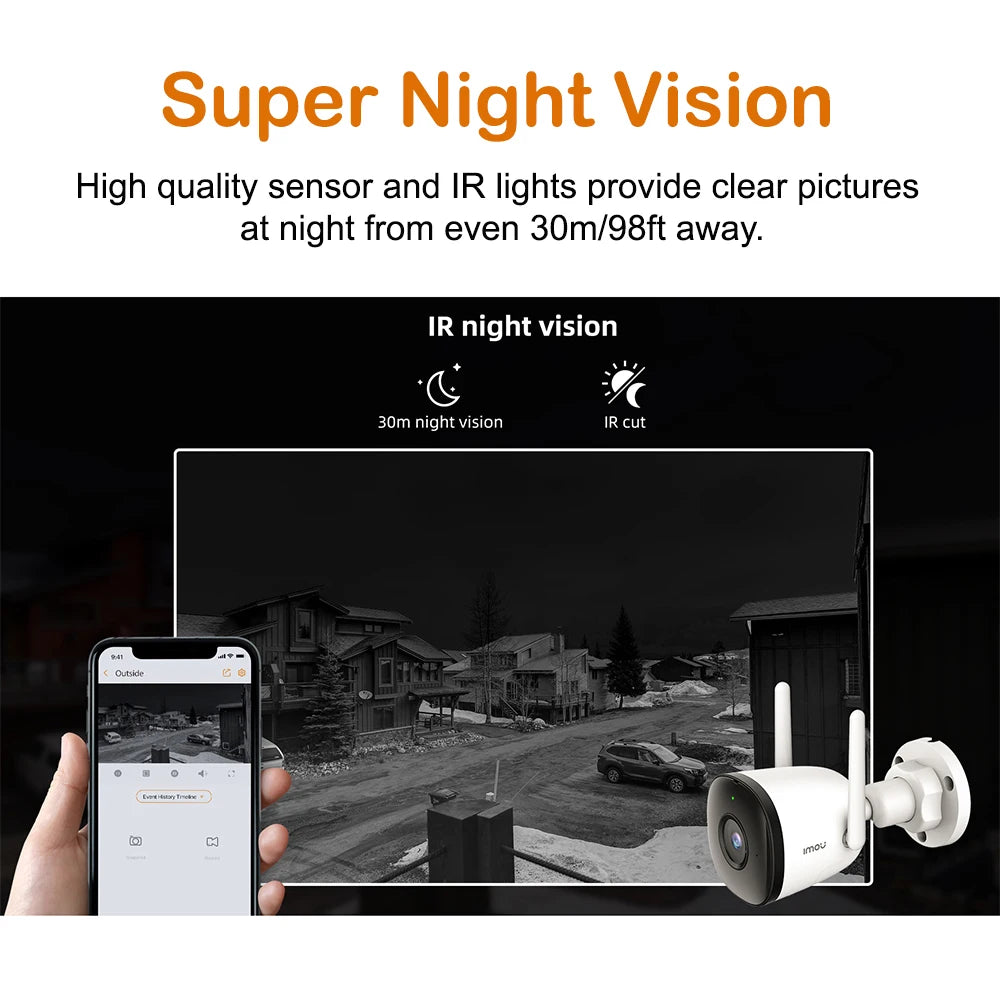 🎯IMOU Bullet 2C Outdoor IP Camera – 4MP Wi-Fi Surveillance with AI Human Detection Mary's For You