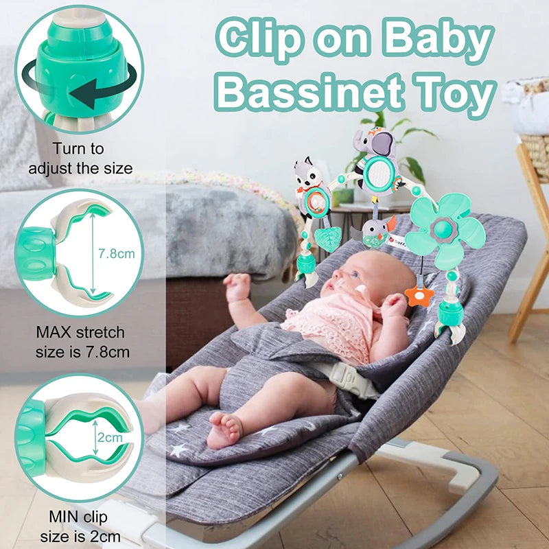 💎🔥✨ Musical Baby Arch Toy Foldable Sensory Fun for Stroller, Crib & Travel Mary's For You
