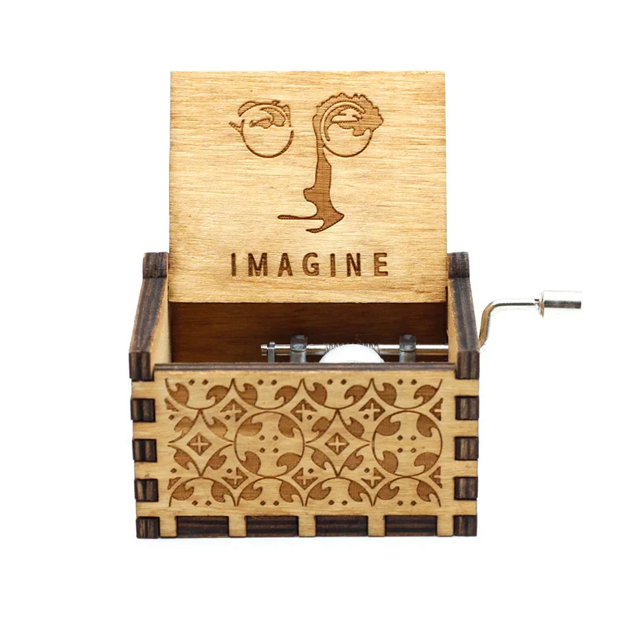 ✨ Theme Melody Music Box 🎶 Hand-Cranked Wooden Gift for Any Occasion Mary's For You