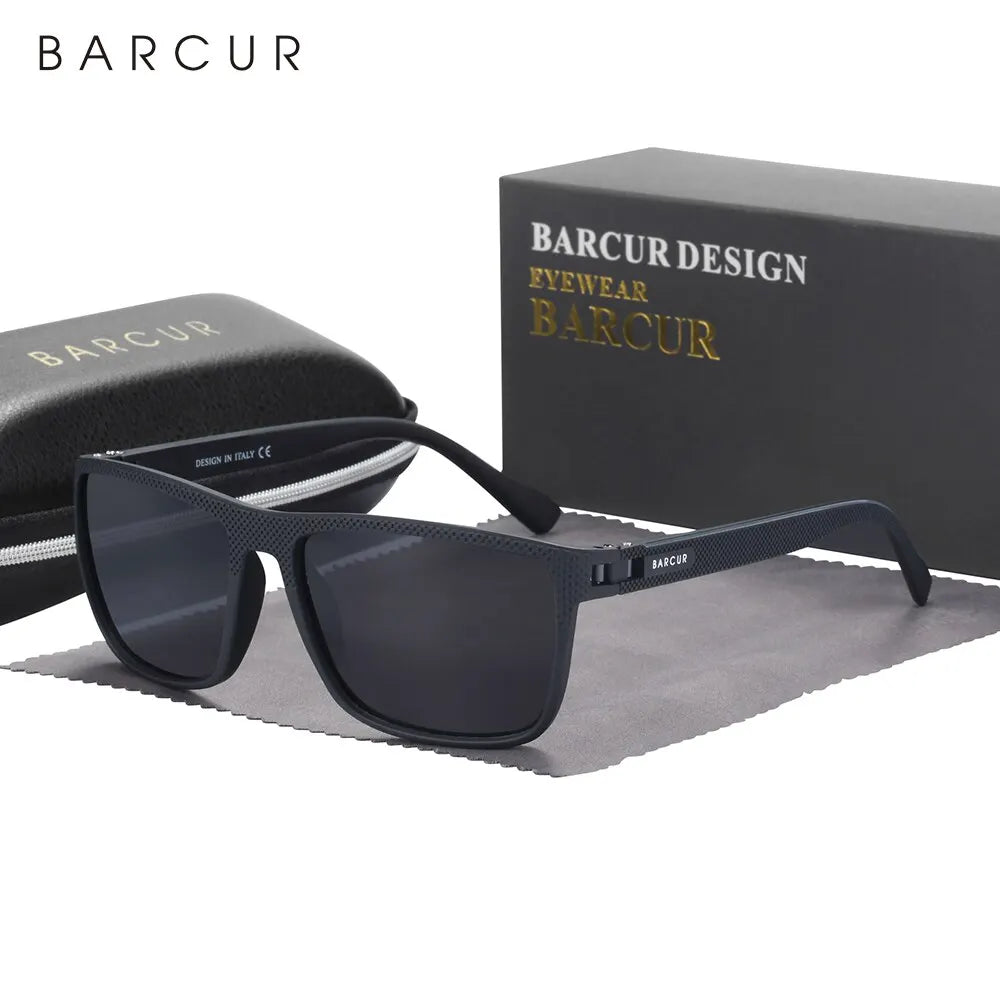 BARCUR Design TR90 Sunglasses Men Polarized Light Weight Sports Sun Glasses Women Eyewear Accessory Oculos UVAB Protection Mary's For You