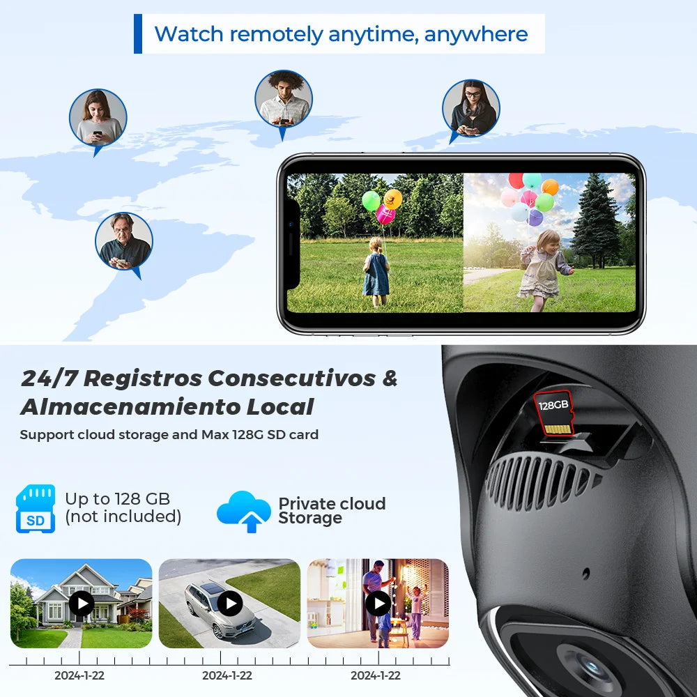 💎 6K Dual Lens PTZ Cam 12MP CCTV with 8X Zoom & Dual View 💫 Mary's For You