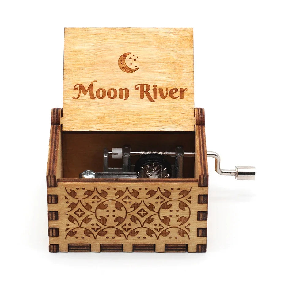 ✨ Theme Melody Music Box 🎶 Hand-Cranked Wooden Gift for Any Occasion Mary's For You