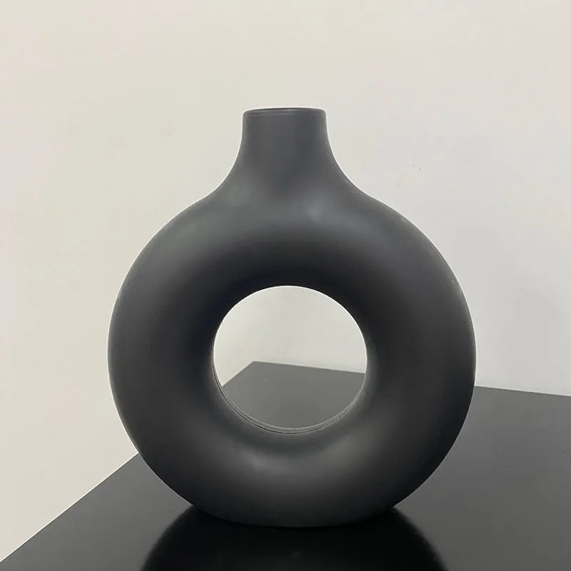 💫🌸 Donut Bloom Vase - Modern Circle Charm for Home Decor Mary's For You