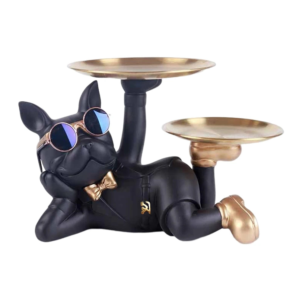 🐾 Bulldog Butler Statue Nordic Tray & Coin Bank Charm 💫 Mary's For You