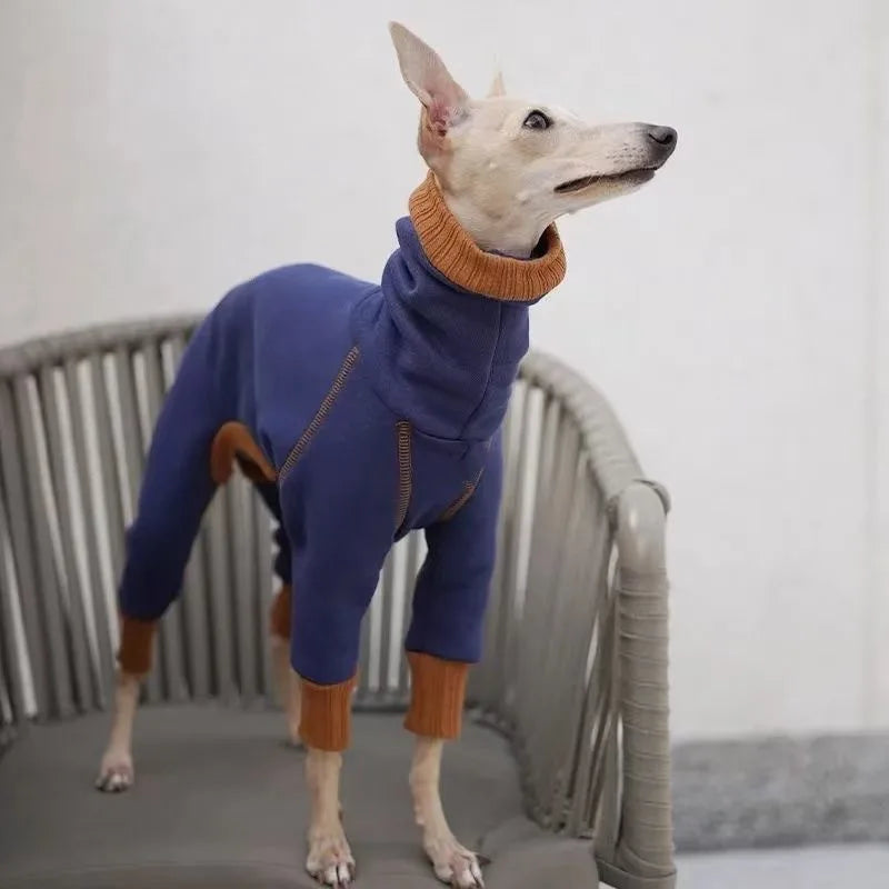 Dog Clothes Pet Plush Warm High Neck Four Legged Clothes Slightly Elastic Little Lingti Huibit Clothes Four Legged Warm Base Mary's For You