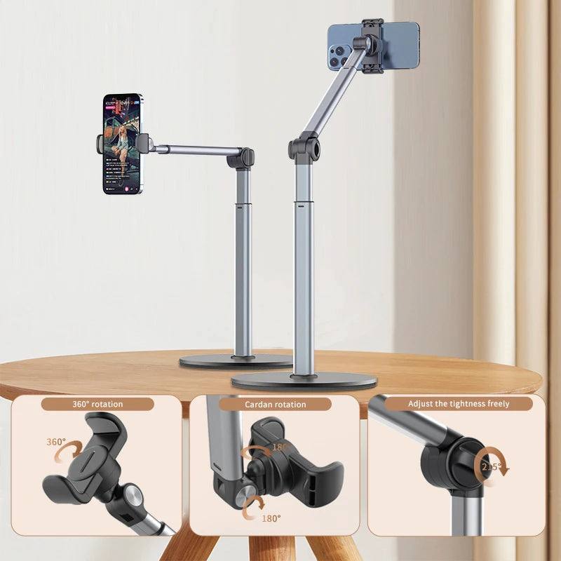 📱 360° Rotatable Mobile Phone Overhead Shooting Stand – Professional Hands-Free Recording Made Easy 📱 Mary's For You