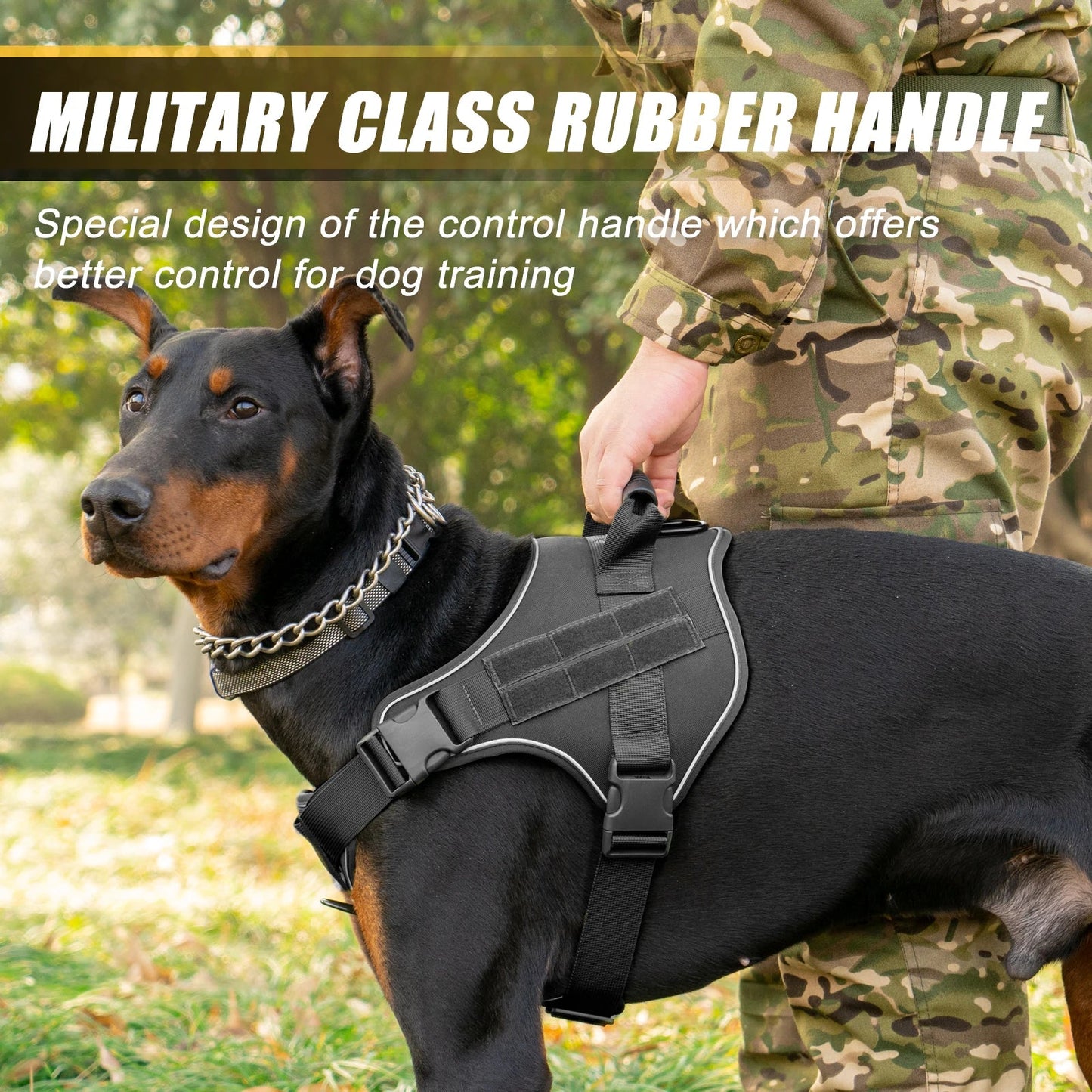 Tactical Dog Harness Pet Doberman Pinscher Pet Training Vest Dog Harness for Small Medium Large Dogs Explosion Proof Mary's For You