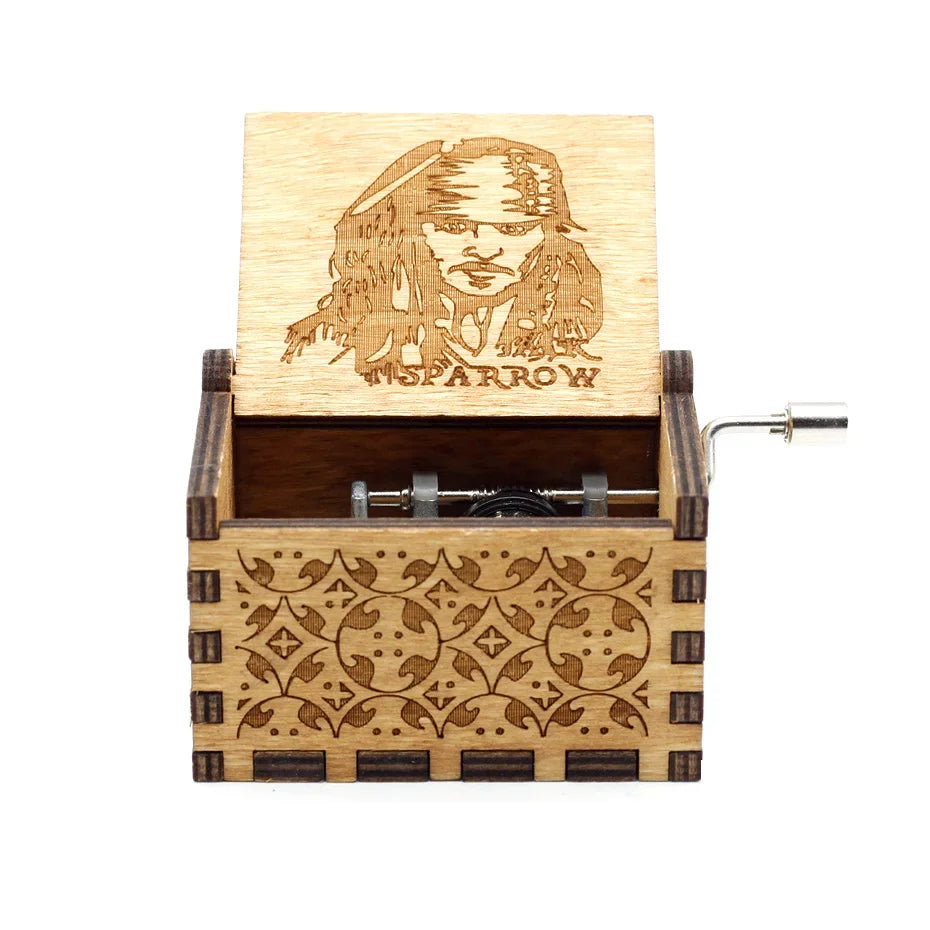 ✨ Theme Melody Music Box 🎶 Hand-Cranked Wooden Gift for Any Occasion Mary's For You
