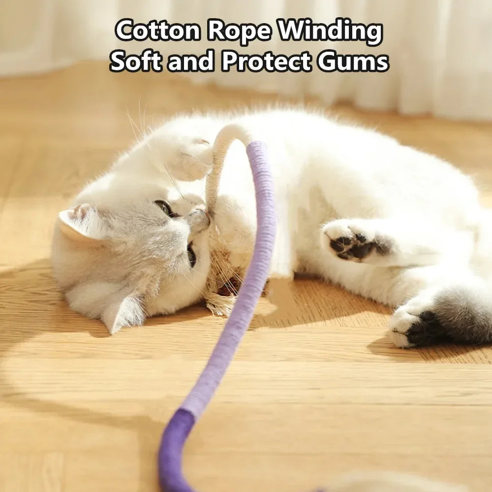 💎🔥✨ Silvervine Cat Teaser 🐾 Cotton Rope Toy for Healthy Play & Clean Teeth Mary's For You