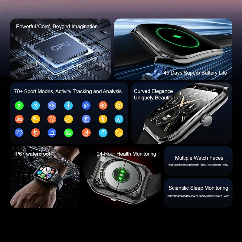 đ„đ Ultra Thin Smartwatch 1.96" AMOLED đâš HD Display | Call Reminder for Huawei đ« Mary's For You