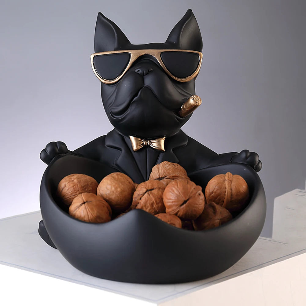 🐾 Bulldog Butler Statue Nordic Tray & Coin Bank Charm 💫 Mary's For You