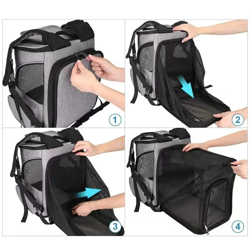 ✨ PawHaven Expandable Pet Carrier Backpack – Breathable & Foldable Travel Bag Mary's For You