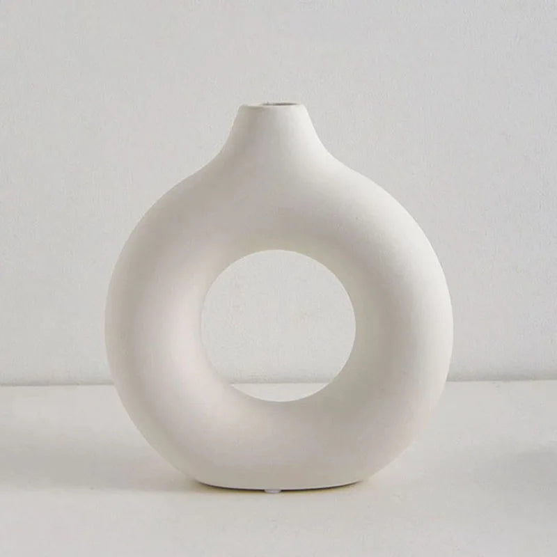 💫🌸 Donut Bloom Vase - Modern Circle Charm for Home Decor Mary's For You