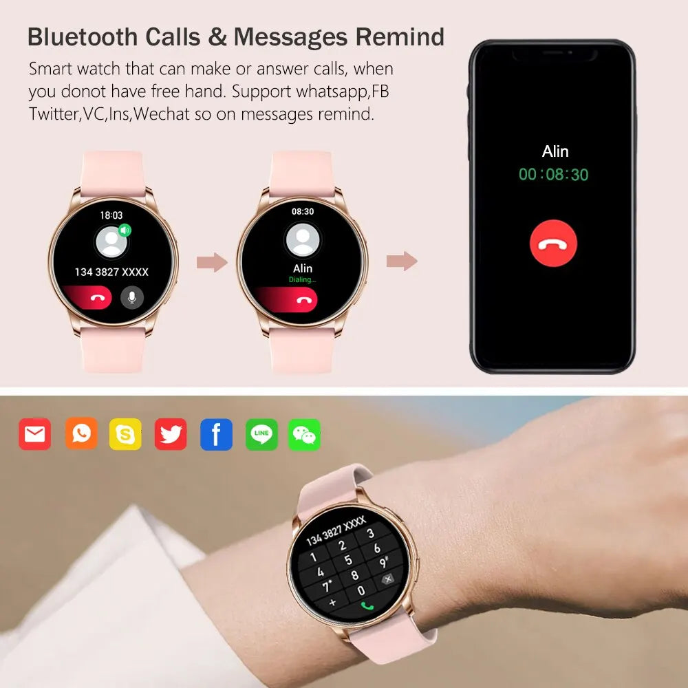 MEVADEN Bluetooth Call Smart Watch Women Custom Dial Watches Men Sport Fitness Tracker Heart Rate Smartwatch For Android IOS Y22 Mary's For You