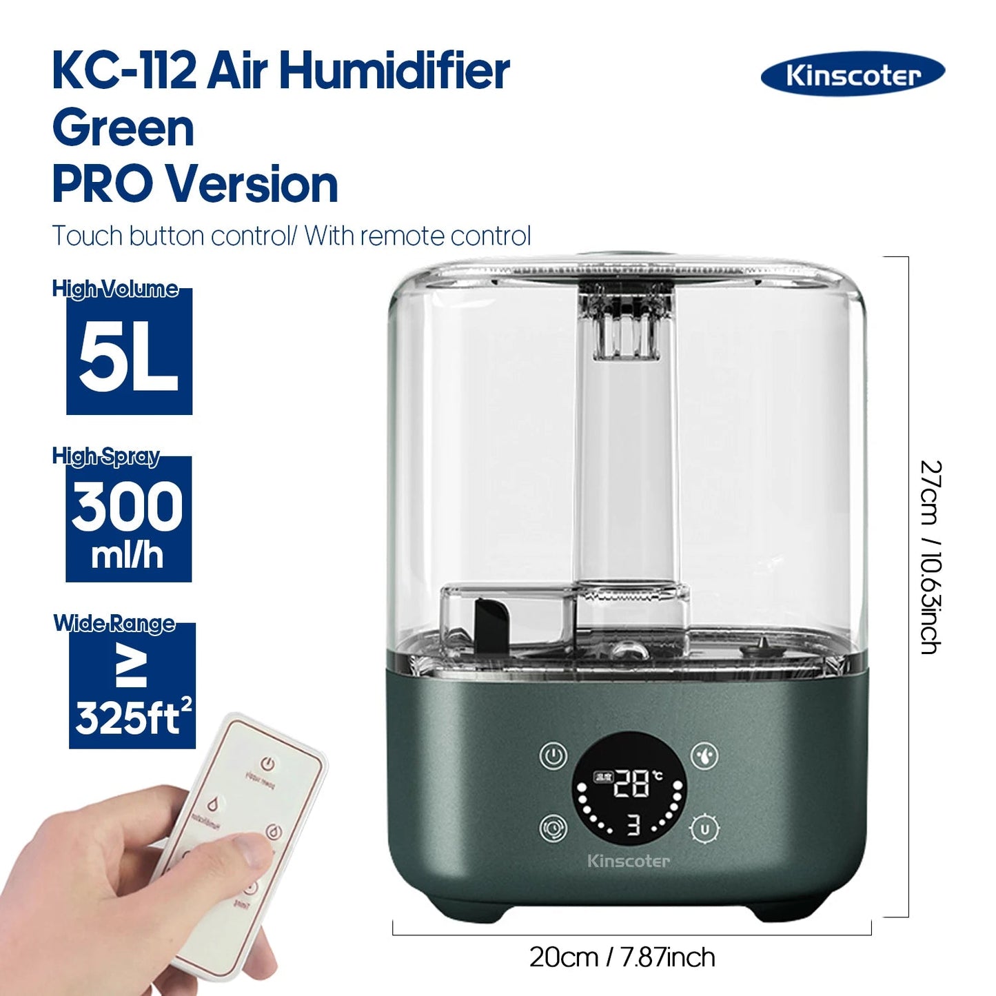 ✨ KINSCOTER 3L Humidifier 🌿 Large-Capacity Mist & Aroma Diffuser with Remote Mary's For You