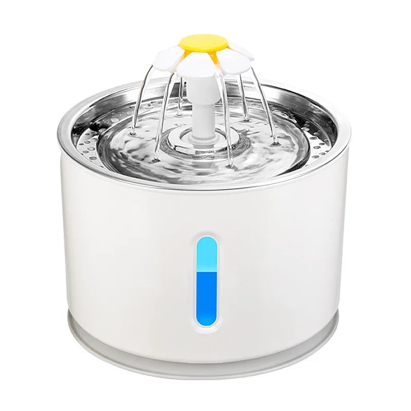 Cat water fountain Full-automatic circulating water Popular flower drinking device LED red and blue induction lamp Mary's For You